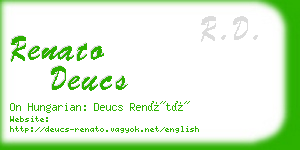 renato deucs business card